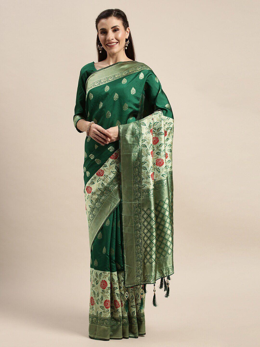 bhavyam ethnic woven design zari banarasi saree