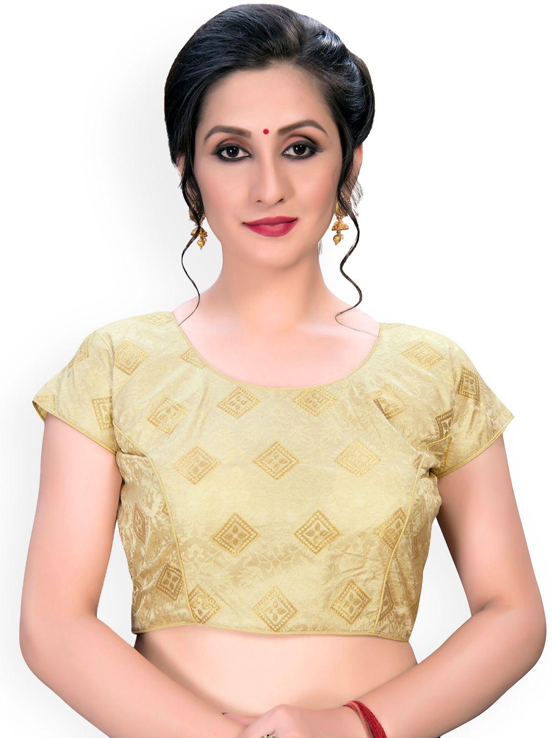 bhavyam woven design jacquard saree blouse