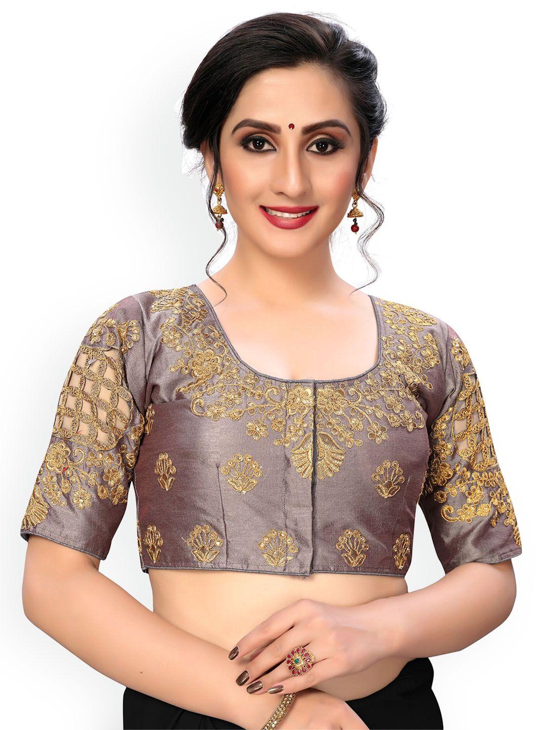 bhavyam woven design silk saree blouse