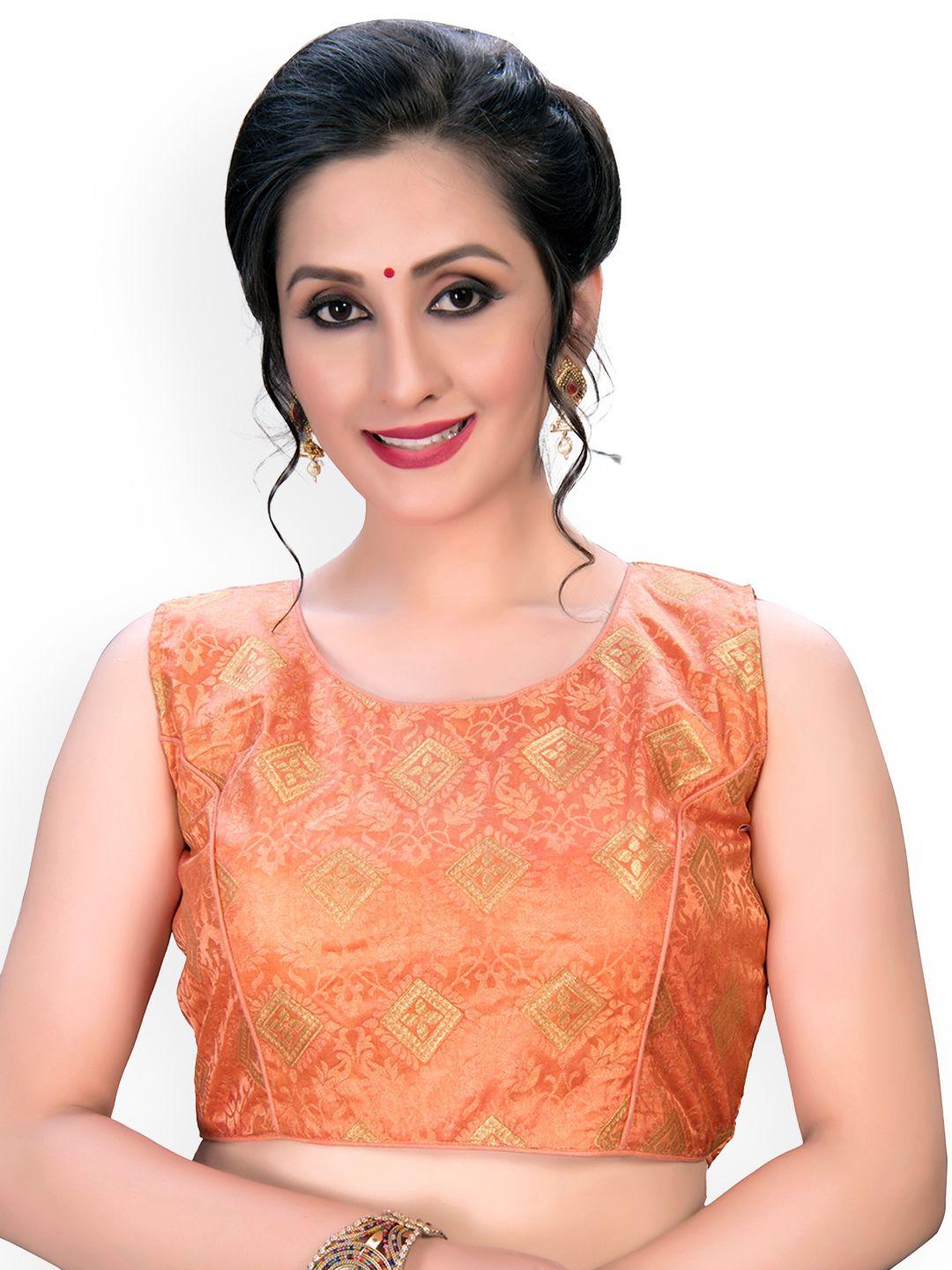 bhavyam woven design zari jacquard saree blouse