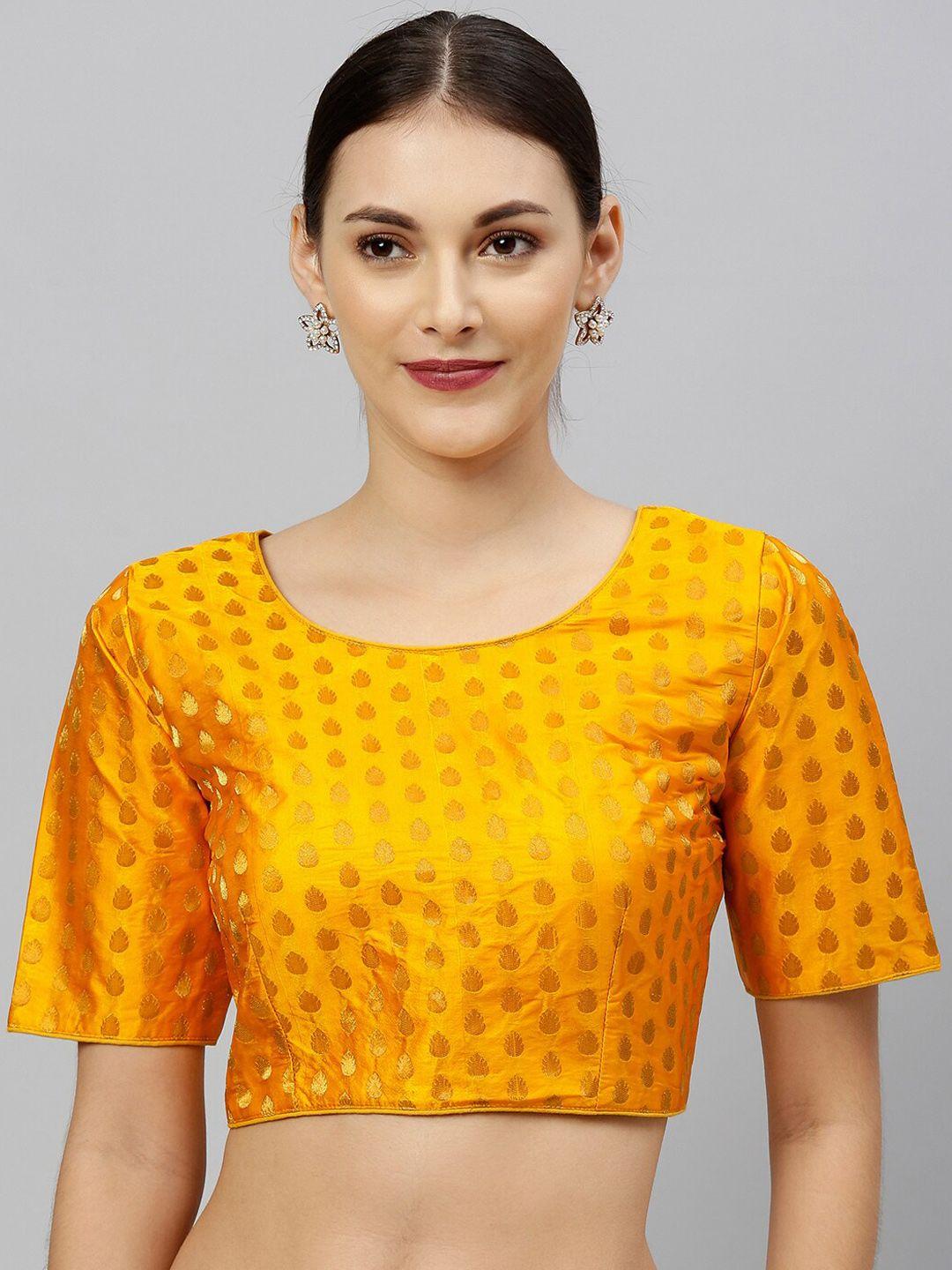 bhavyam woven design zari jacquard saree blouse