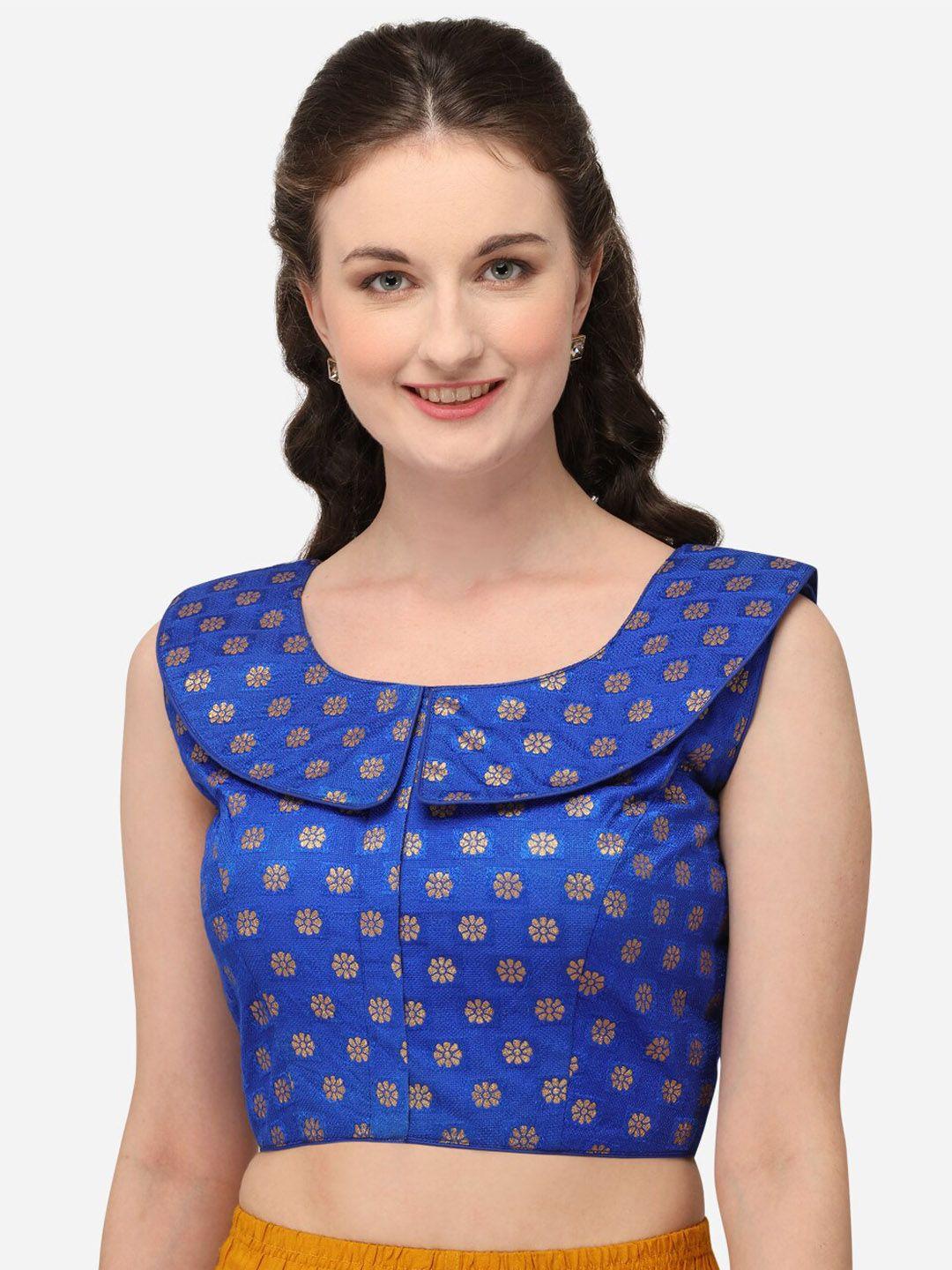 bhavyam zari-design round neck blouse
