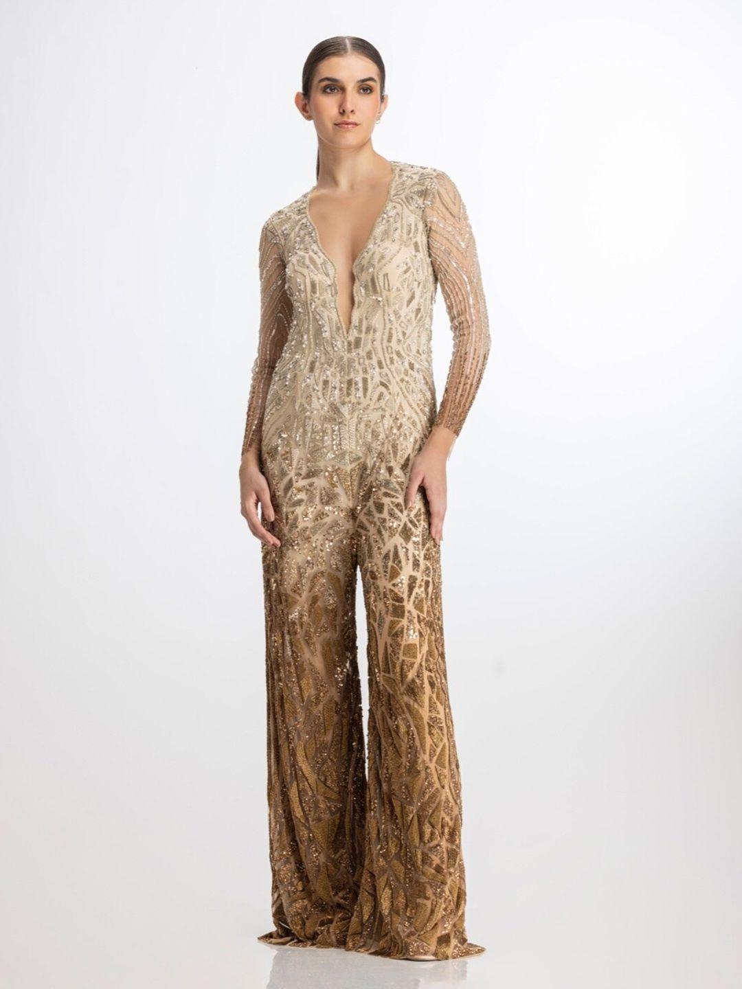 bhawna rao embellished net basic jumpsuit