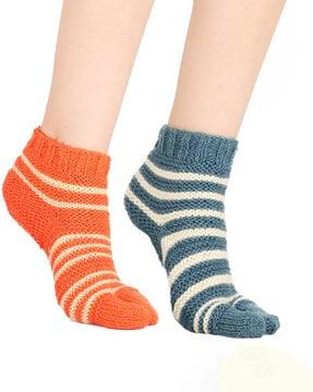 bhcombo-150821-024-026 striped ankle-length socks