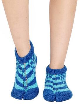 bhsocks-150821-020 toe-slit ankle-length woollen foot covers