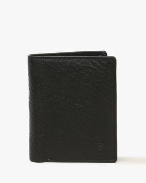 bi-fold wallet with debossed brand logo