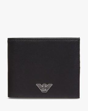 bi-fold wallet with eagle metal logo