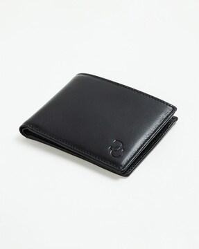 bi-fold wallet with embossed logo