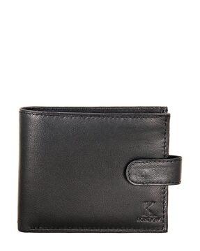 bi-fold wallet with button closure