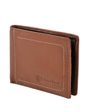 bi-fold wallet with contrast stitch accent