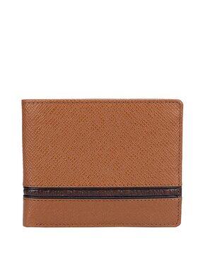 bi-fold wallet with contrast stripe