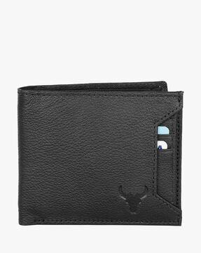 bi-fold wallet with debossed logo