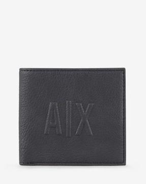 bi-fold wallet with embossed logo