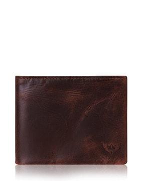 bi-fold wallet with embossed logo