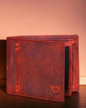 bi-fold wallet with embossed logo