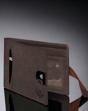 bi-fold wallet with embossed logo