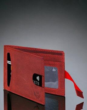 bi-fold wallet with embossed logo