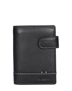 bi-fold wallet with embossed text