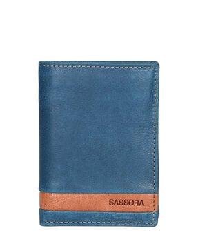 bi-fold wallet with embossed text