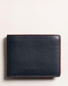 bi-fold wallet with logo embossed