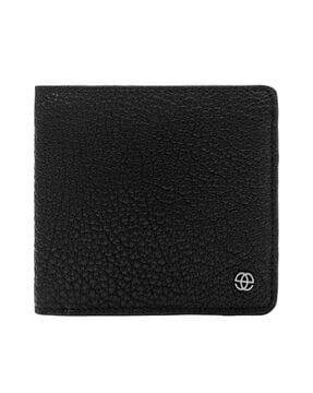 bi-fold wallet with metal logo