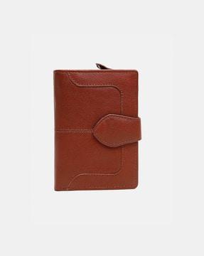 bi-fold wallet with press button closure