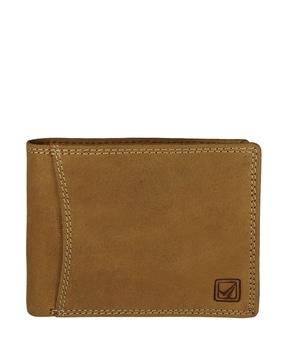 bi-fold wallet with stitch accent