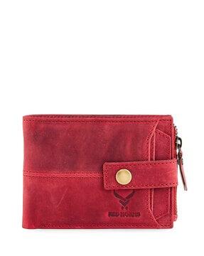 bi-fold wallet with zip-around