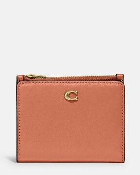 bi-fold wallet with zipper