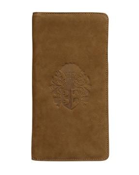 bi-folded travel wallet with zip detail