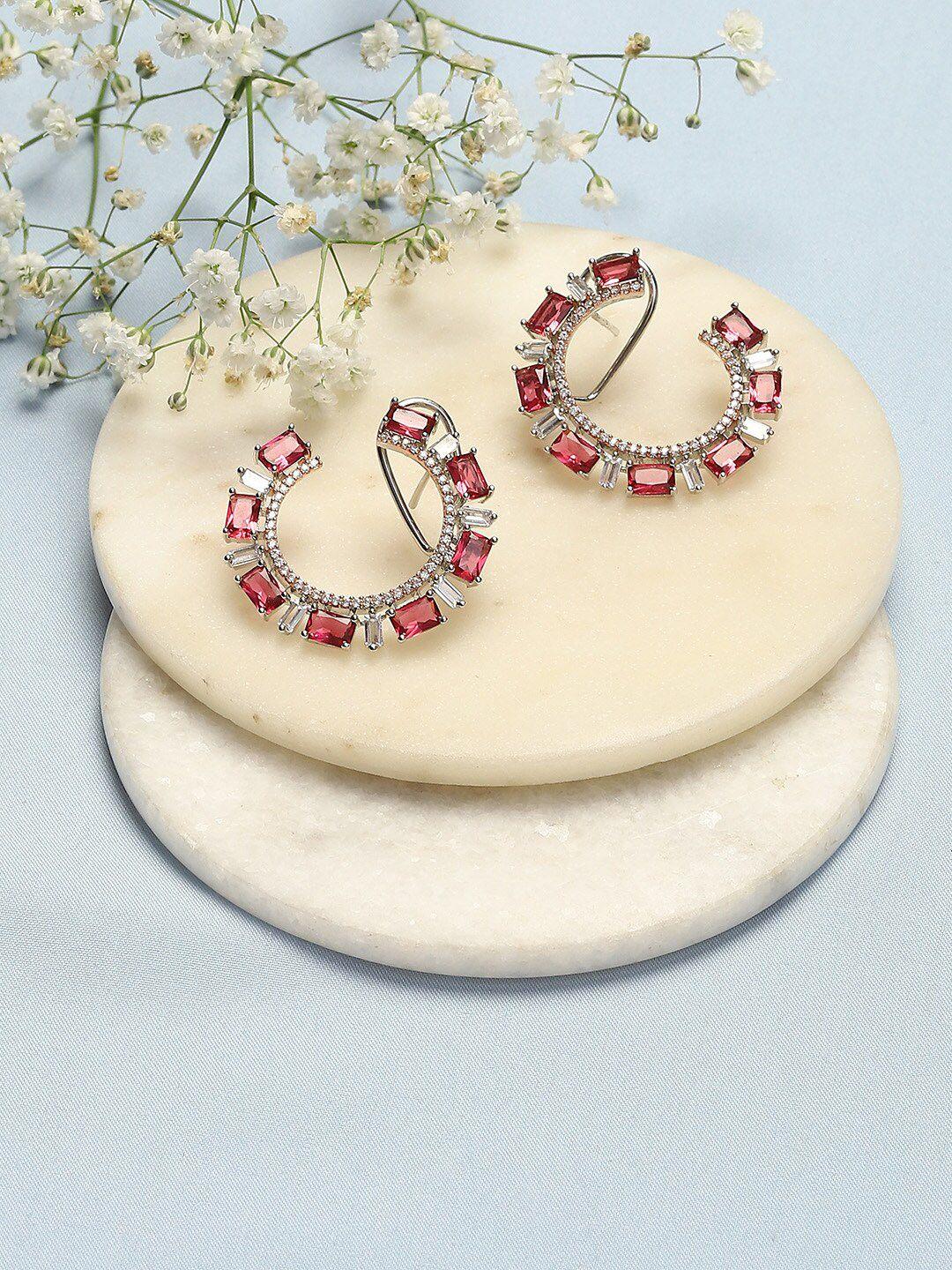 biba contemporary silver-plated studs earrings