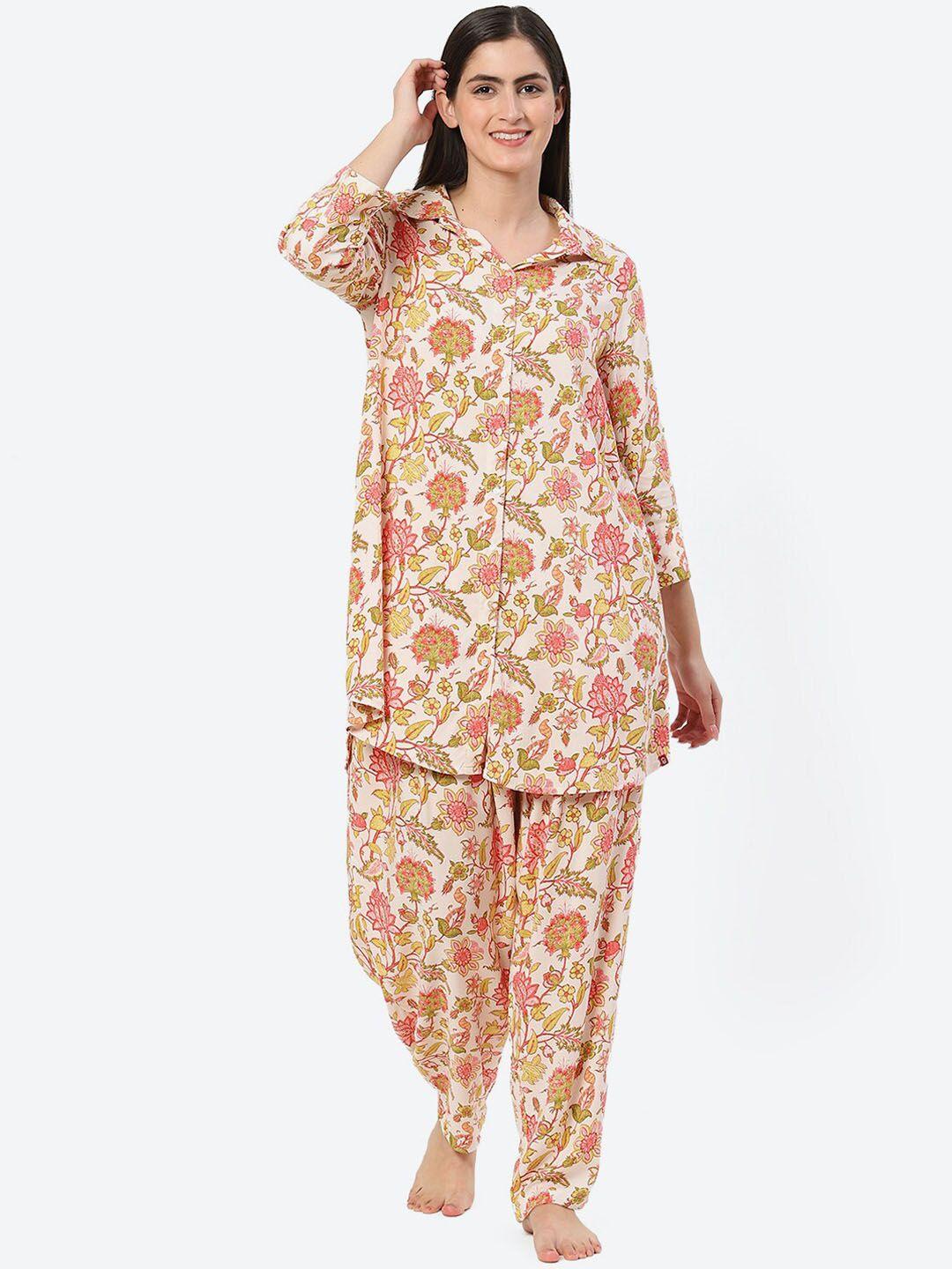biba floral printed night suit