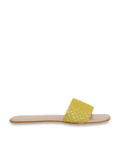 biba women's yellow casual sandals