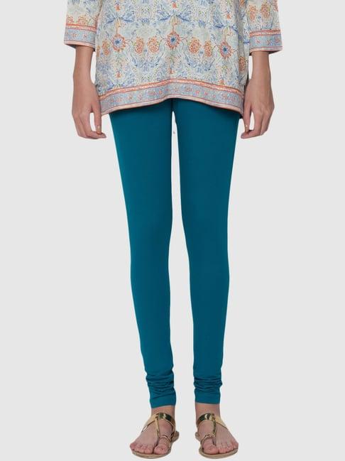 biba aqua blue regular fit churidar