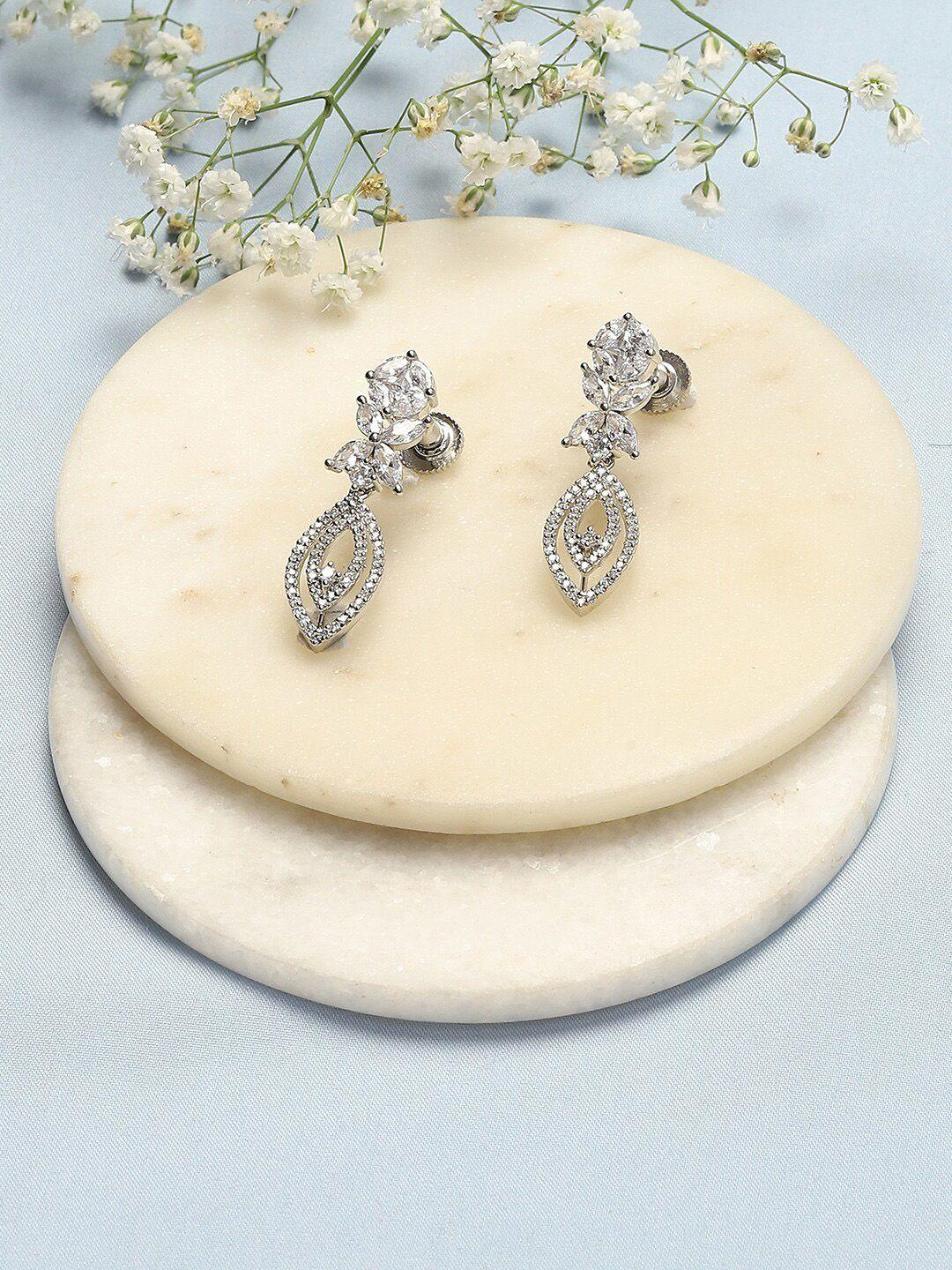 biba contemporary artificial stone drop earrings