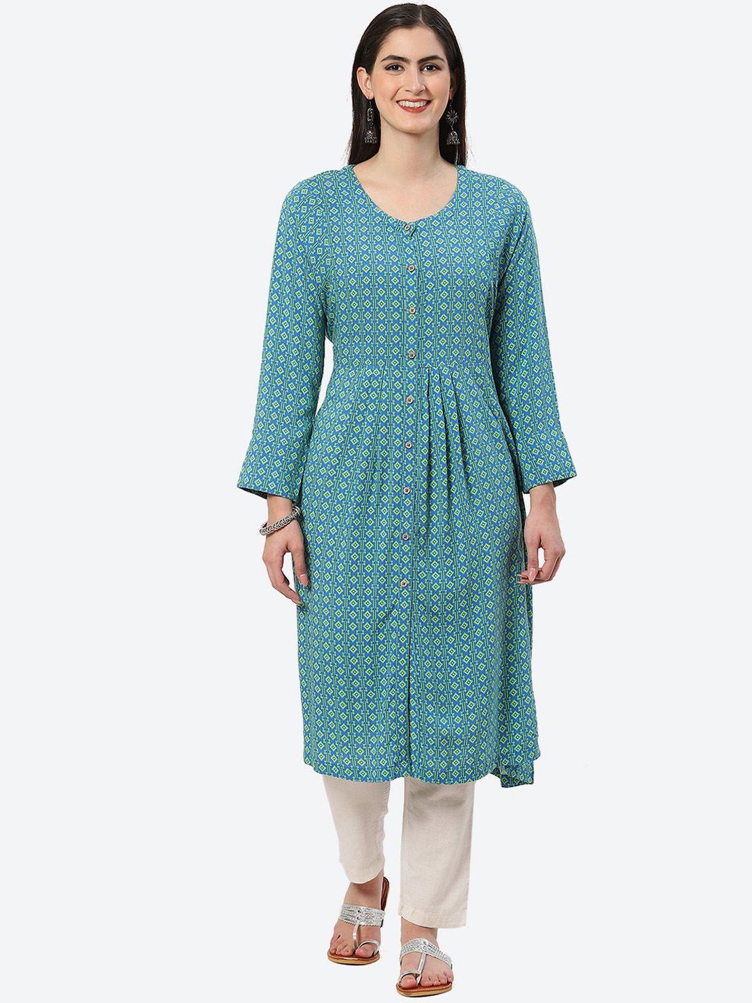 biba ethnic motif printed a-line kurta