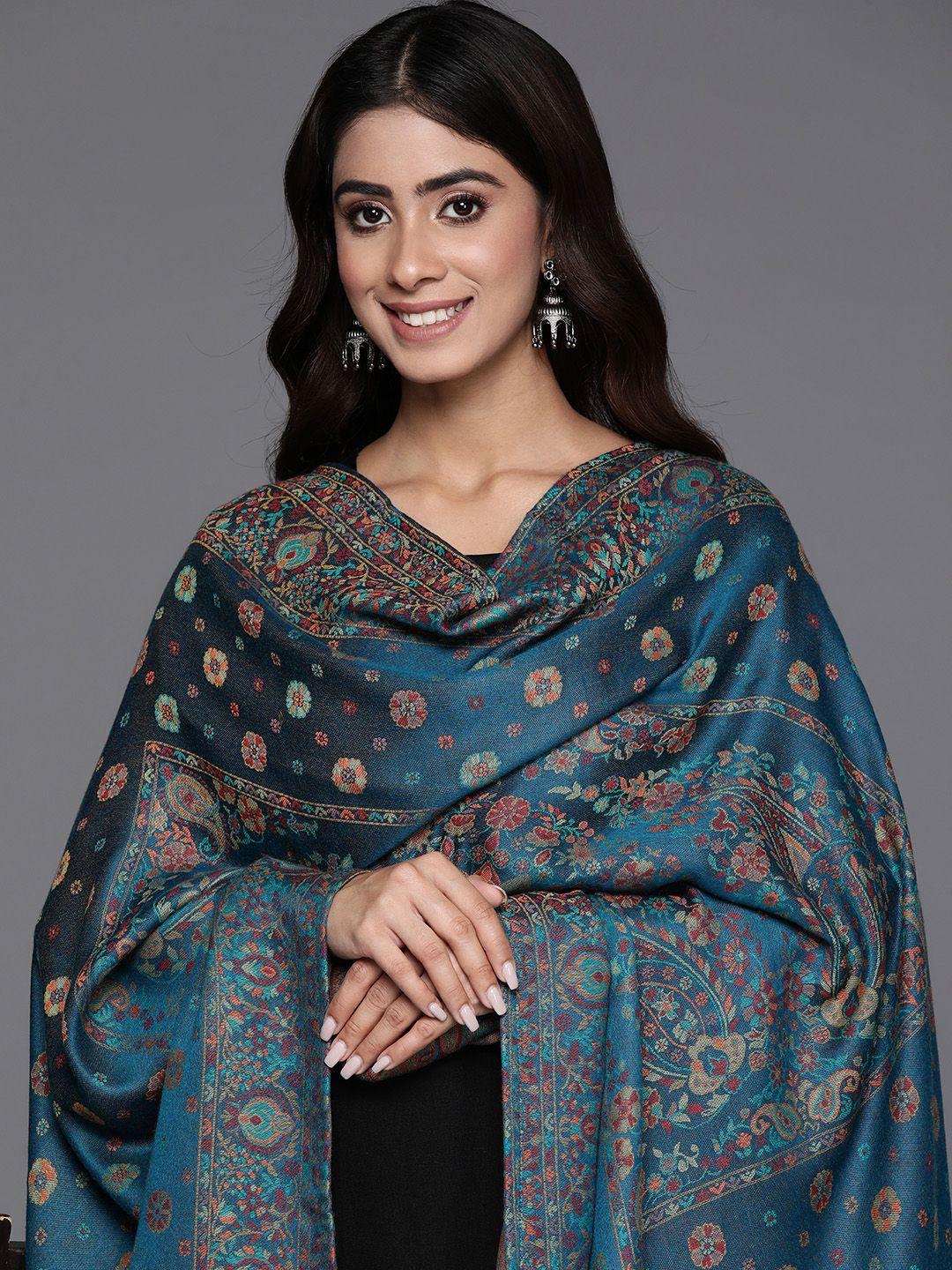 biba ethnic motifs woven design shawl