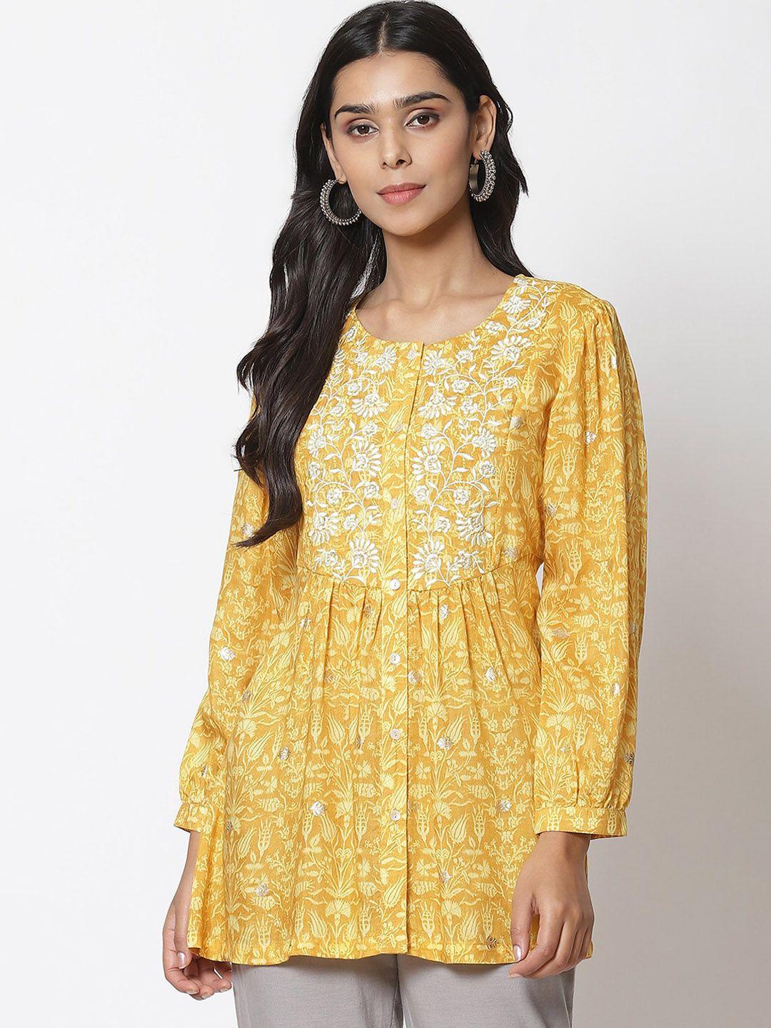 biba floral printed  a-line kurta