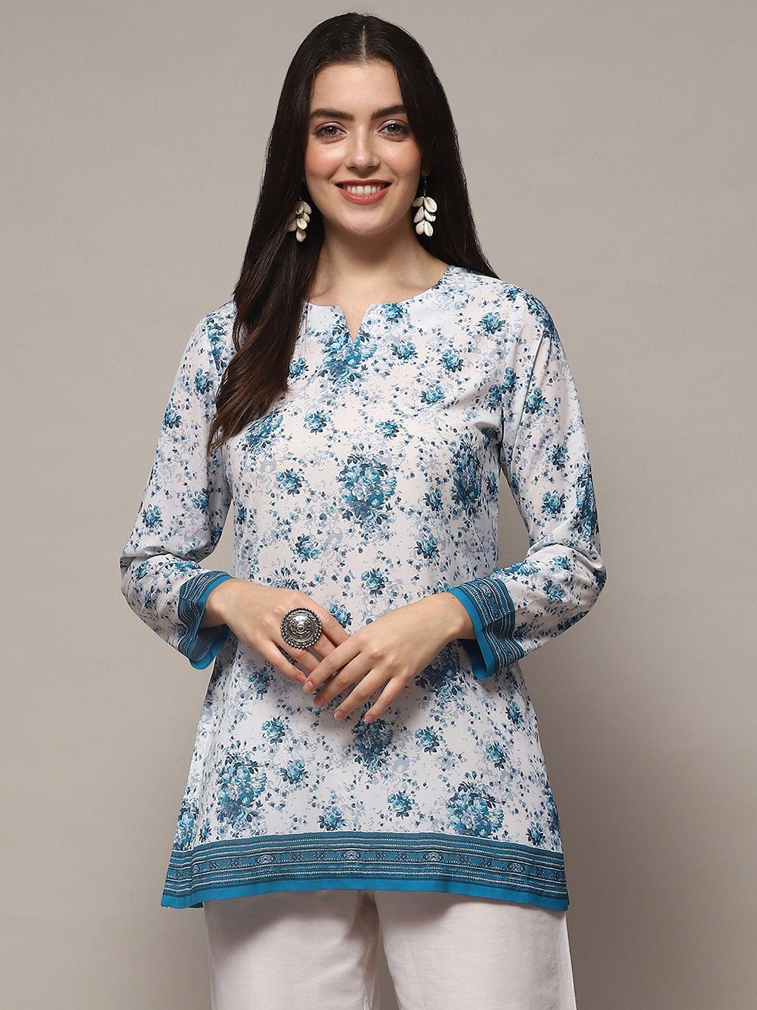 biba floral printed notch neck kurti