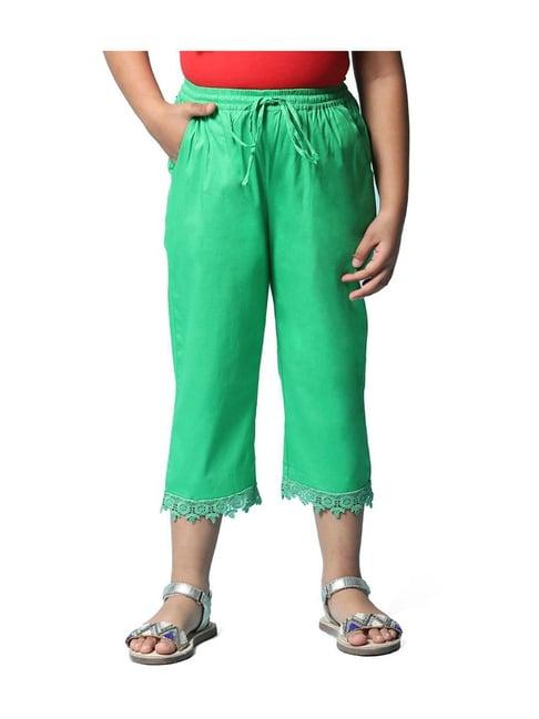 biba girls green narrow fit pants