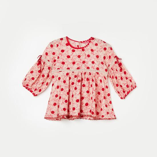 biba girls polka dot flared top