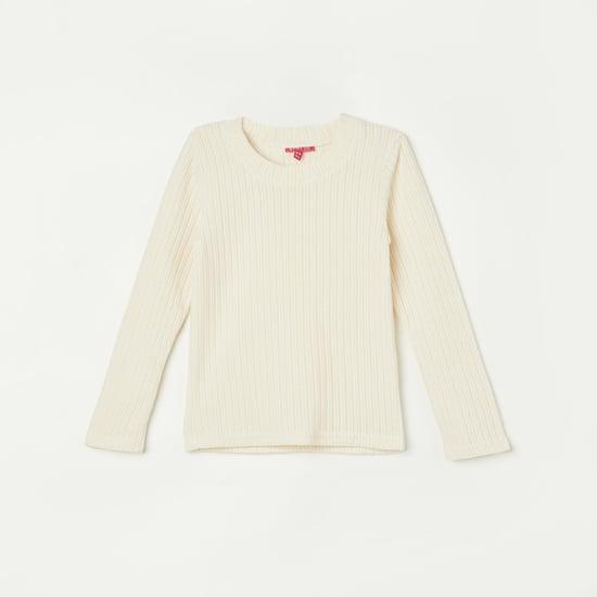 biba girls rib-knit sweater