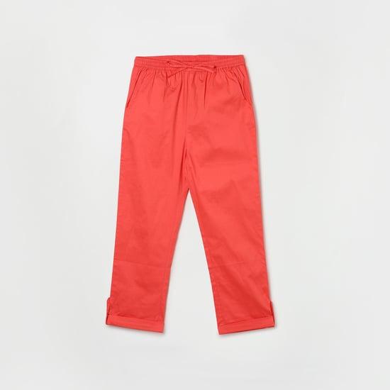 biba girls solid full-length trousers