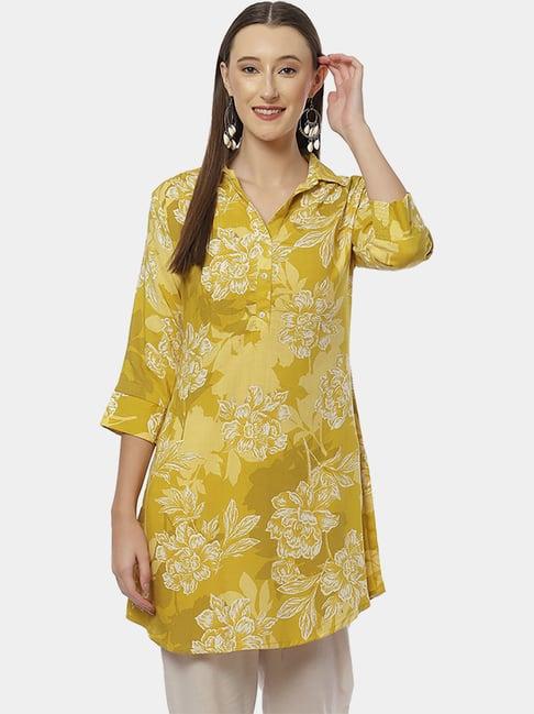 biba green printed tunic