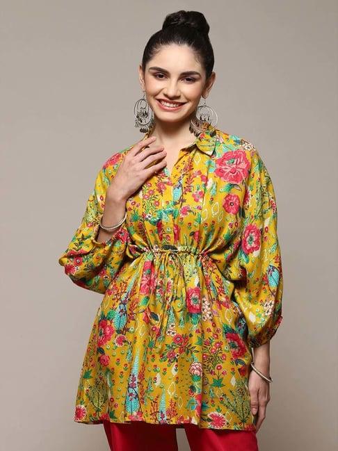 biba mustard printed tunic