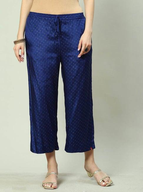 biba navy cropped pants