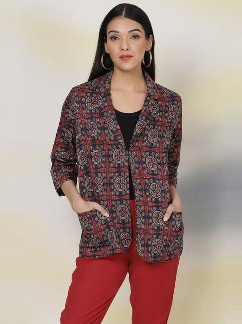 biba navy printed jacket