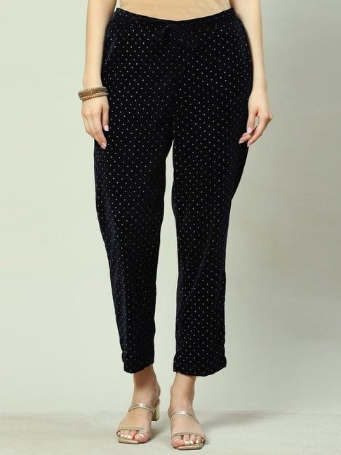 biba navy printed pants