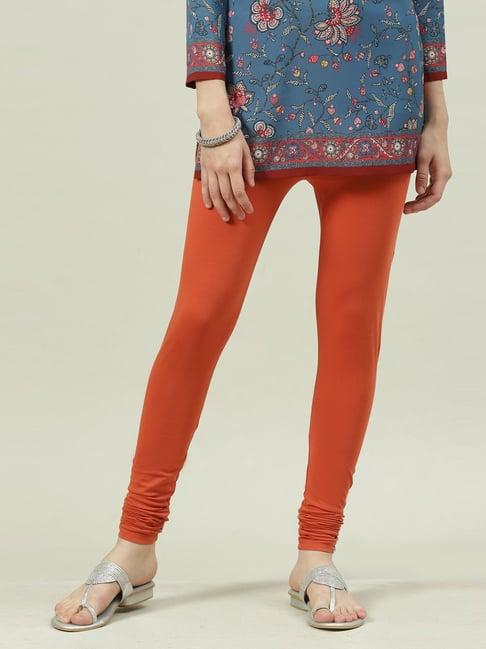 biba orange regular fit leggings