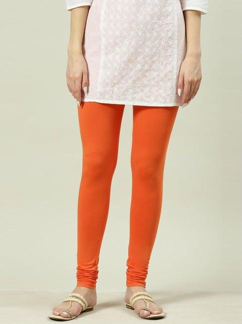 biba orange regular fit leggings
